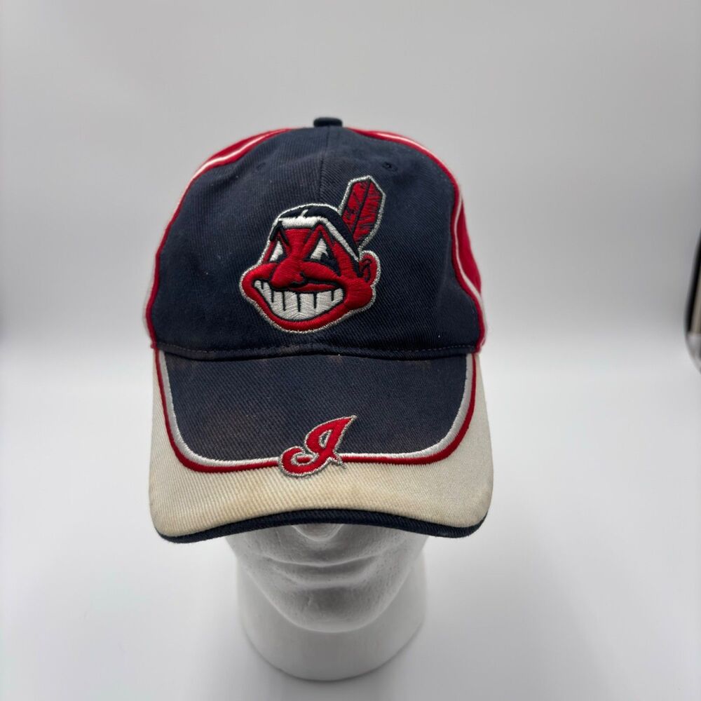 Twins Enterprise Cleveland Indians Splash Chief Wahoo Strapback Hat MLB